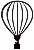 Hot air balloon card size Pack of 10